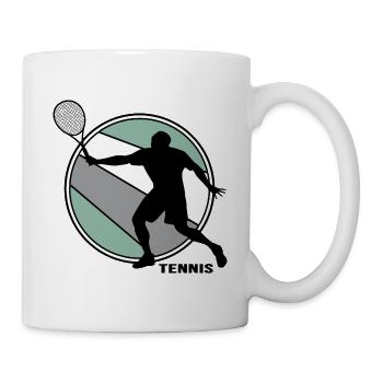 Tennis Match Ball Tennis Ace Joueur de tennis - Mug blanc - blanc - Droite