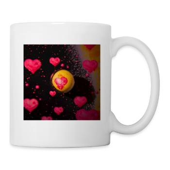 Love & Pain in Space / Liebe & Schmerz im Weltall - Tasse - Weiß - Rechts