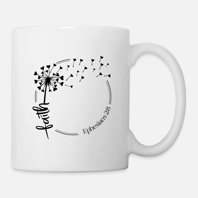 Christian Pissenlit conception foi Éphésiens 2:8 - Mug blanc - blanc