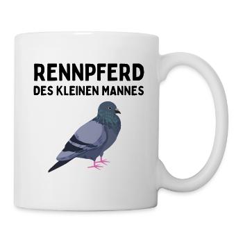 Rennpferd des kleinen Mannes Brieftaube Geburtstag - Tasse - Weiß - Rechts