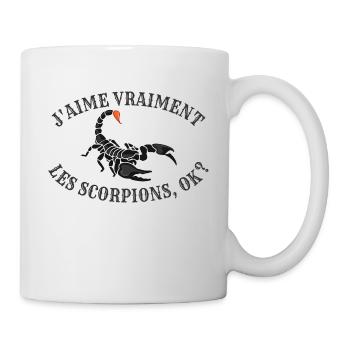 I Love Scorpions OK? – Scorpion mignon et drôle - Mug blanc - blanc - Droite
