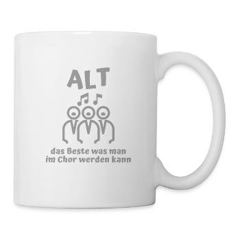 Alt Sänger Chor Chorsänger Chorleiter Chorsingen - Tasse - Weiß - Rechts