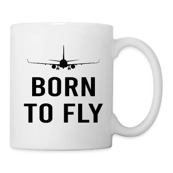 Pilot Born To Fly - Mug - white - Right