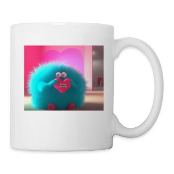 Monster mit Herz ICH BIN WERTVOLL - Tasse - Weiß - Rechts