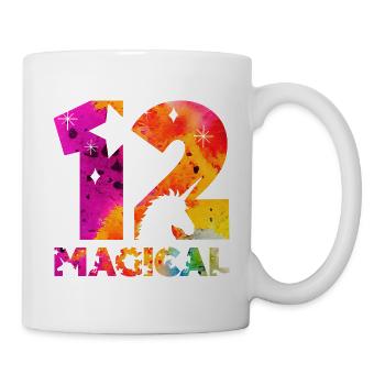 LICORNE MAGIQUE 12E ANNIVERSAIRE - Mug blanc - blanc - Droite
