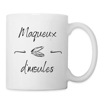 Maqueux d'moules tee shirt humoristique chti - Mug blanc - blanc - Droite