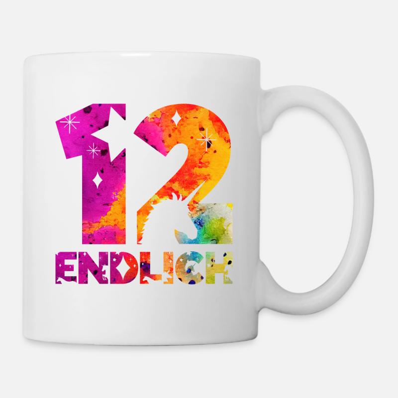 ENDLICH 12 EINHORN 12. GEBURTSTAG - Tasse - Weiß