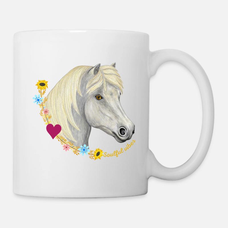 Vibrations soul de poney - Mug blanc - blanc