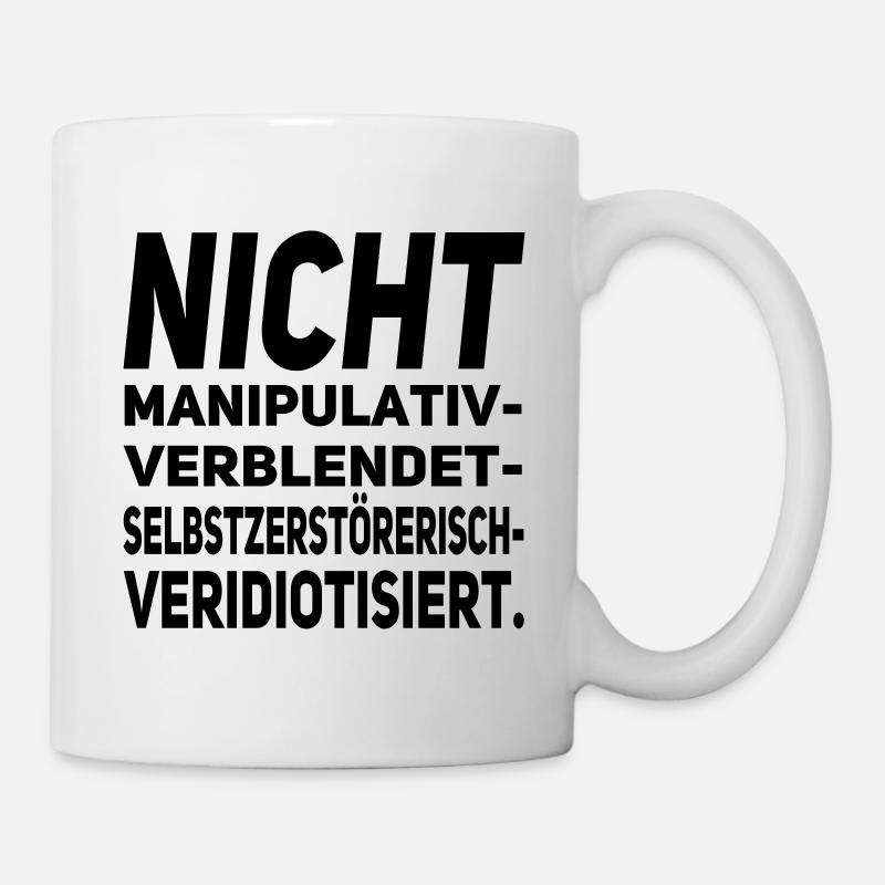 nicht veridiotisiert II - Tasse - Weiß