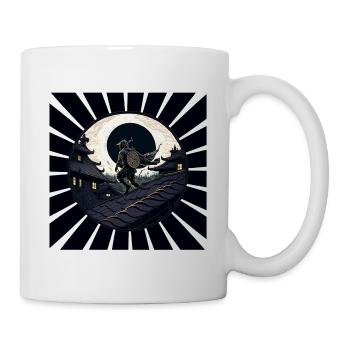 Rooftops I Ninja Shinobi Night Gift Men - Mug - white - Right