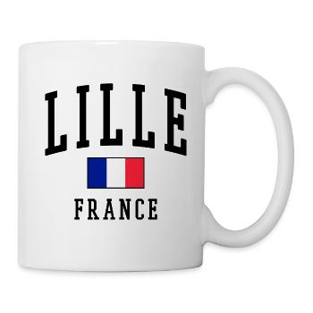 Lille - Frankreich - Flagge - Tasse - Weiß - Rechts