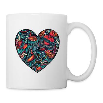 Herz - Tasse - Weiß - Rechts