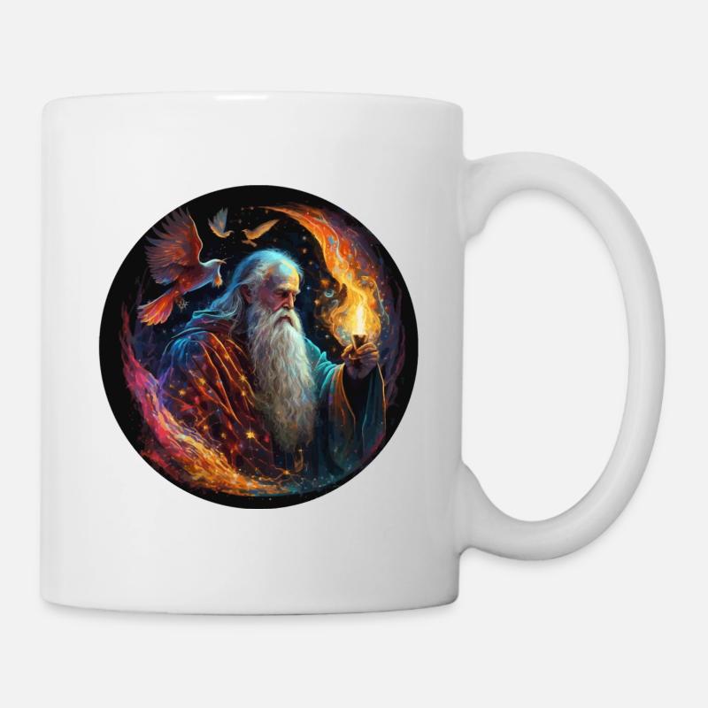 Zauberer Merlin Geschenk - Tasse - Weiß