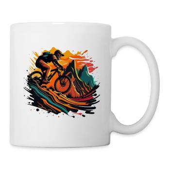 Mountainbiking. - Tasse - Weiß - Rechts