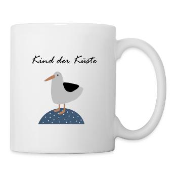 Kind der Küste | Möwe | Minimalistisch und Maritim - Tasse - Weiß - Rechts