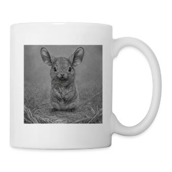 Cute Lonely Chinchilla Dystopian Chinchillas Art - Mug - white - Right