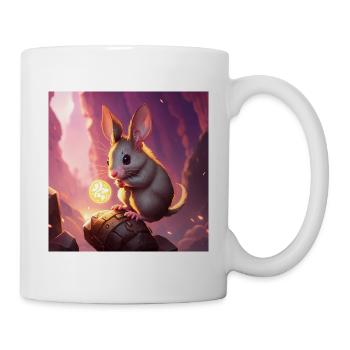 Fantasy Rodent Warrior Artwork pour Kids Fancy Rat - Mug blanc - blanc - Droite