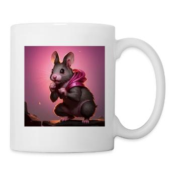 Fantasy Rodent Warrior Artwork pour Kids Fancy Rat - Mug blanc - blanc - Droite