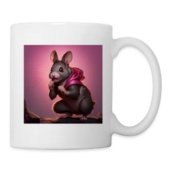 Fantasy Rodent Warrior Artwork for Kids Fancy Rat - Mug - white - Right