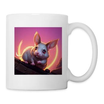 Fantasy Rodent Warrior Artwork pour Kids Fancy Rat - Mug blanc - blanc - Droite
