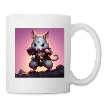 Fantasy Rodent Warrior Artwork for Kids Fancy Rat - Mug - white - Right