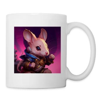 Fantasy Rodent Warrior Artwork pour Kids Fancy Rat - Mug blanc - blanc - Droite
