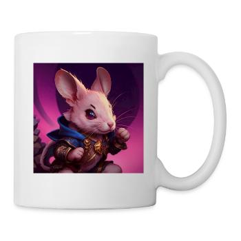 Fantasy Rodent Warrior Artwork pour Kids Fancy Rat - Mug blanc - blanc - Droite