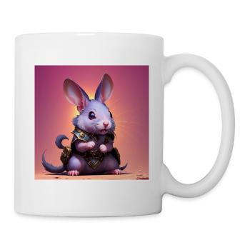 Fantasy Rodent Warrior Artwork pour Kids Fancy Rat - Mug blanc - blanc - Droite