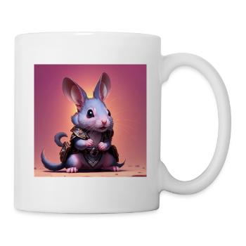 Fantasy Rodent Warrior Artwork for Kids Fancy Rat - Mug - white - Right