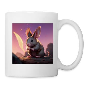 Fantasy Rodent Warrior Artwork pour Kids Fancy Rat - Mug blanc - blanc - Droite
