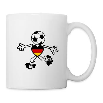 Der deutsche Fußball Spieler - Tasse - Weiß - Rechts