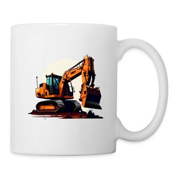 Pelles| Pelles à godets | Rétro - Mug blanc - blanc - Droite