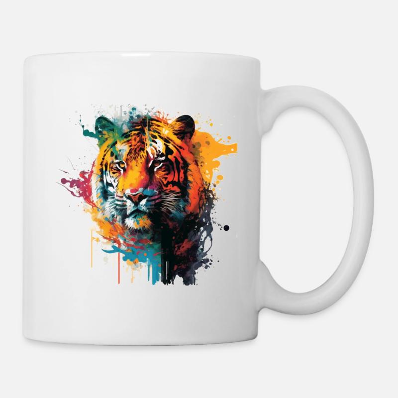 Tigerkopf Geschenk - Tasse - Weiß