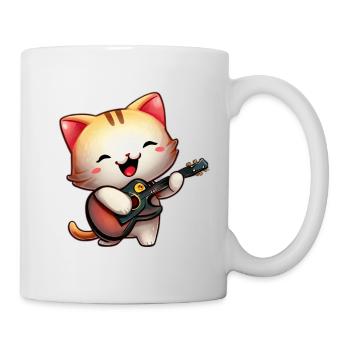 Guitariste de chat - Mug blanc - blanc - Droite
