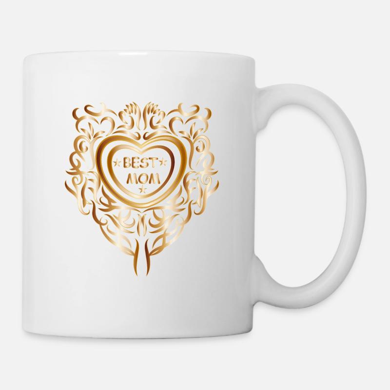 Best Mom Best Mama gold - Mug - white