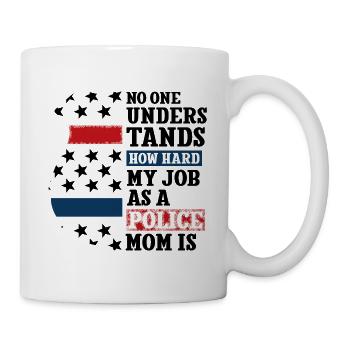 Polizei Polizist Polizeibeamte - Tasse - Weiß - Rechts
