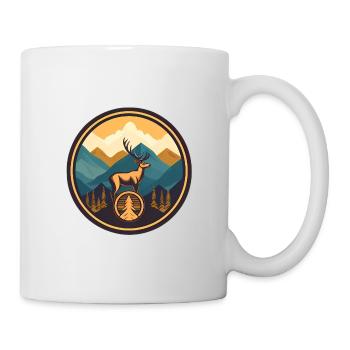 Mountains with deer - Mug - white - Right