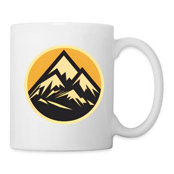 Berge im Kreis - Tasse - Weiß - Rechts