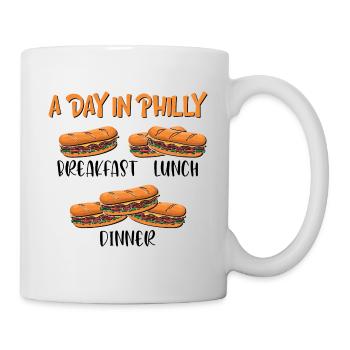 Philly Breakfast Sandwich - Tasse - Weiß - Rechts