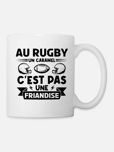 rugbyman. Cadeau fan de rugby. Au Rugby un caramel - Mug blanc - blanc