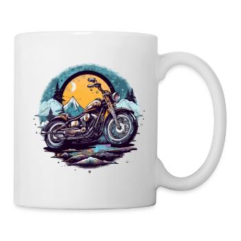 Motorcycle chopper - Mug - white - Right
