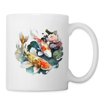Zauberhafte Kois - Tasse - Weiß - Rechts