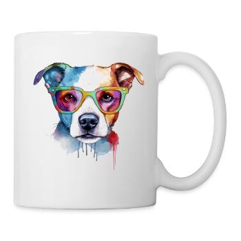 Rox, der Hund mit Brille - Tasse - Weiß - Rechts