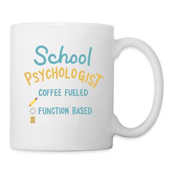 Schulpsychologe mit Kaffee im Blut - Tasse - Weiß - Rechts