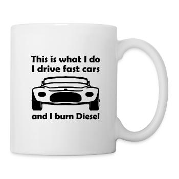 Le conducteur de voiture diesel - Mug blanc - blanc - Droite