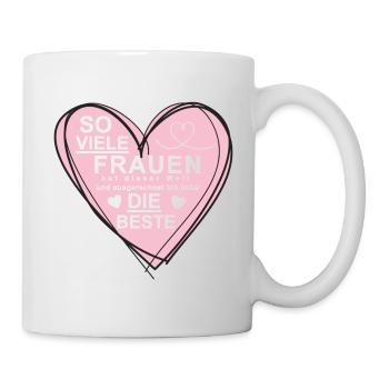 Beste Frau auf der Welt - Tasse - Weiß - Rechts