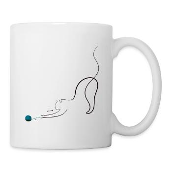 Katzen miaw liebe, Katzenliebhaber, miaw, miau, cool cat mi - Tasse - Weiß - Rechts