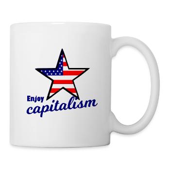L’Amérique et le capitalisme - Mug blanc - blanc - Droite