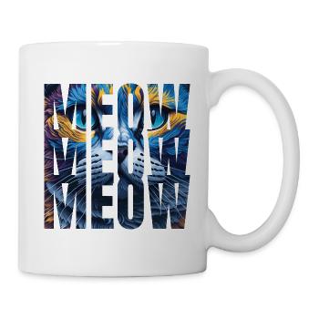 Meow Meow Meow Cat Design - Mug blanc - blanc - Droite
