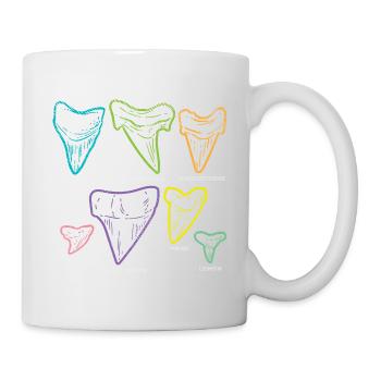 Haifischzahn-Typen Fossilienjagd - Tasse - Weiß - Rechts